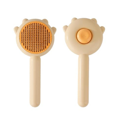 Generic Cat Ear Self-Cleaning Pet Grooming Brush For Dogs Cats