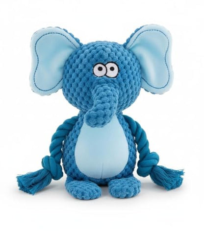 Praizen Plush Elephant Dog Chew Toy Cotton Rope Interactive