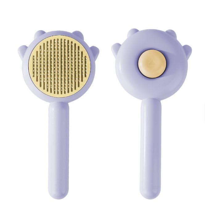 Generic Cat Ear Self-Cleaning Pet Grooming Brush For Dogs Cats
