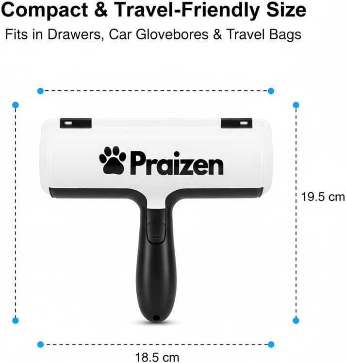 Praizen Reusable Pet Hair Remover Roller Black and White