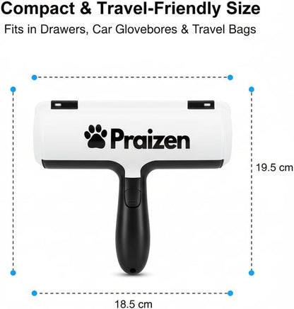 Praizen Reusable Pet Hair Remover Roller Black and White