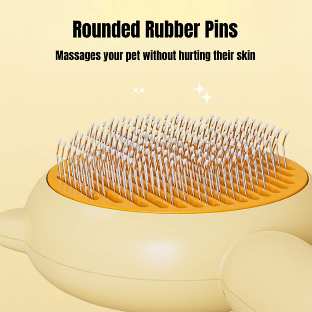 Generic Cat Ear Self-Cleaning Pet Grooming Brush For Dogs Cats