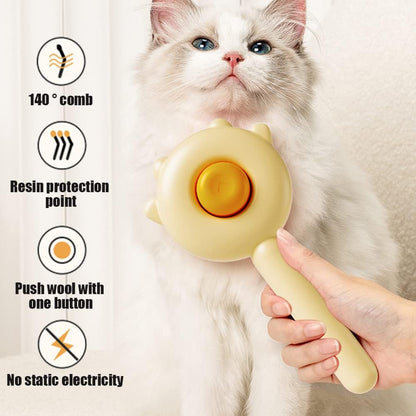 Generic Cat Ear Self-Cleaning Pet Grooming Brush For Dogs Cats