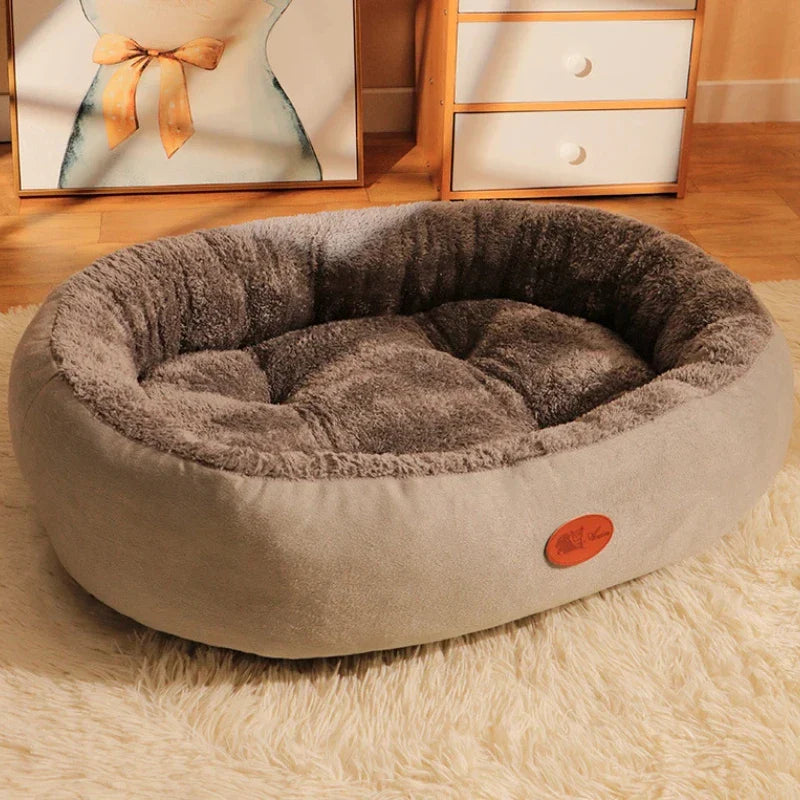 Cozy Pet Nest Bed - Soft Plush Dog Cat Bed for Small Medium Pets