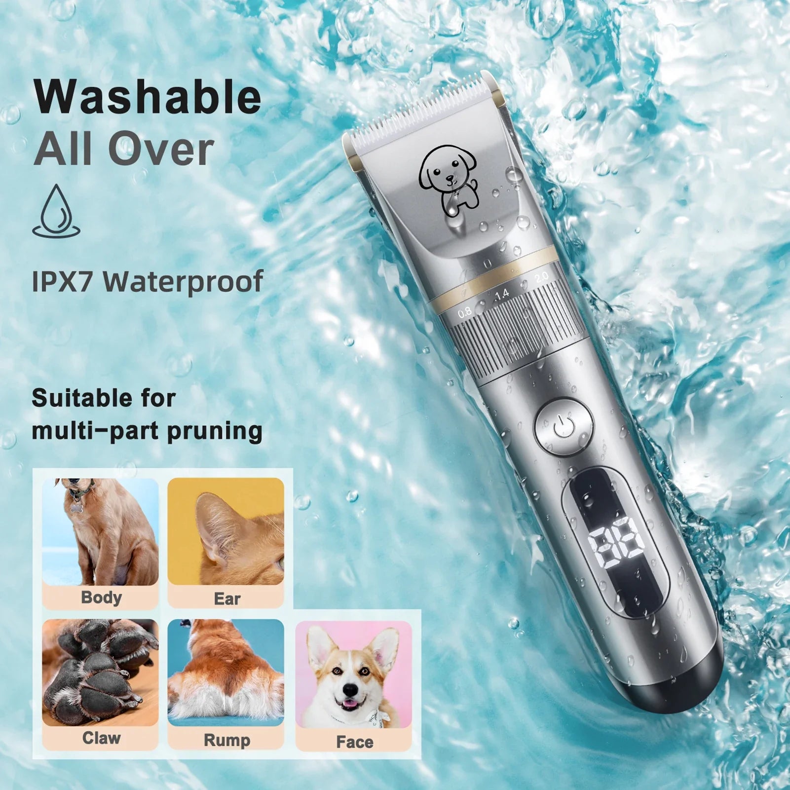 Pet Hair Trimmer Grooming Kit