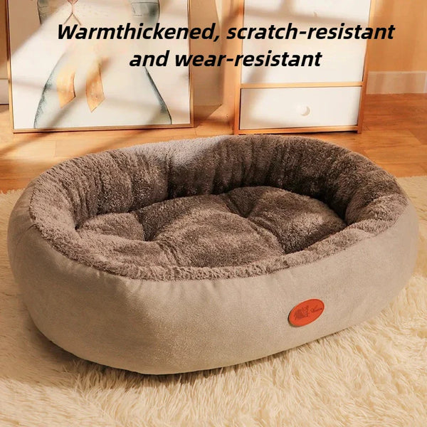 Cozy Pet Nest Bed - Soft Plush Dog Cat Bed for Small Medium Pets