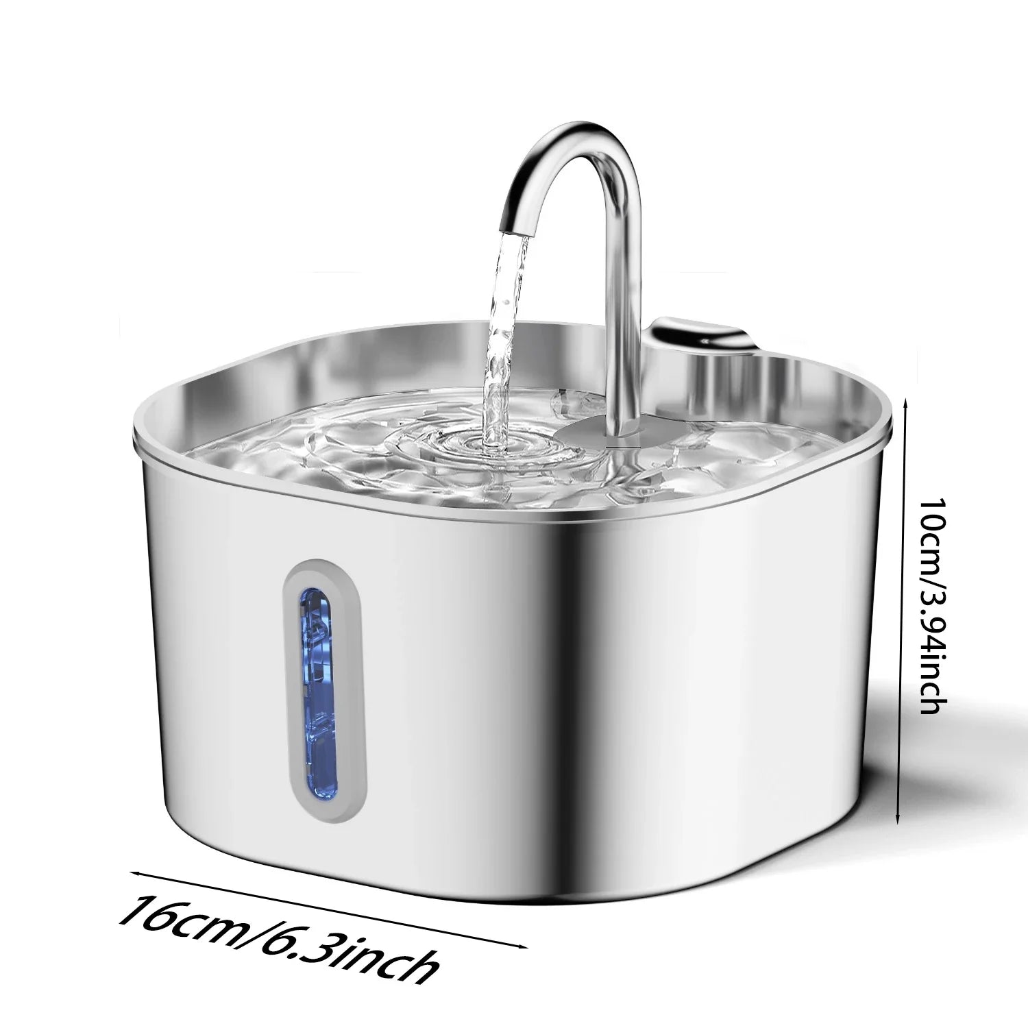2.2L Automatic Cat Water Fountain — Stainless Steel