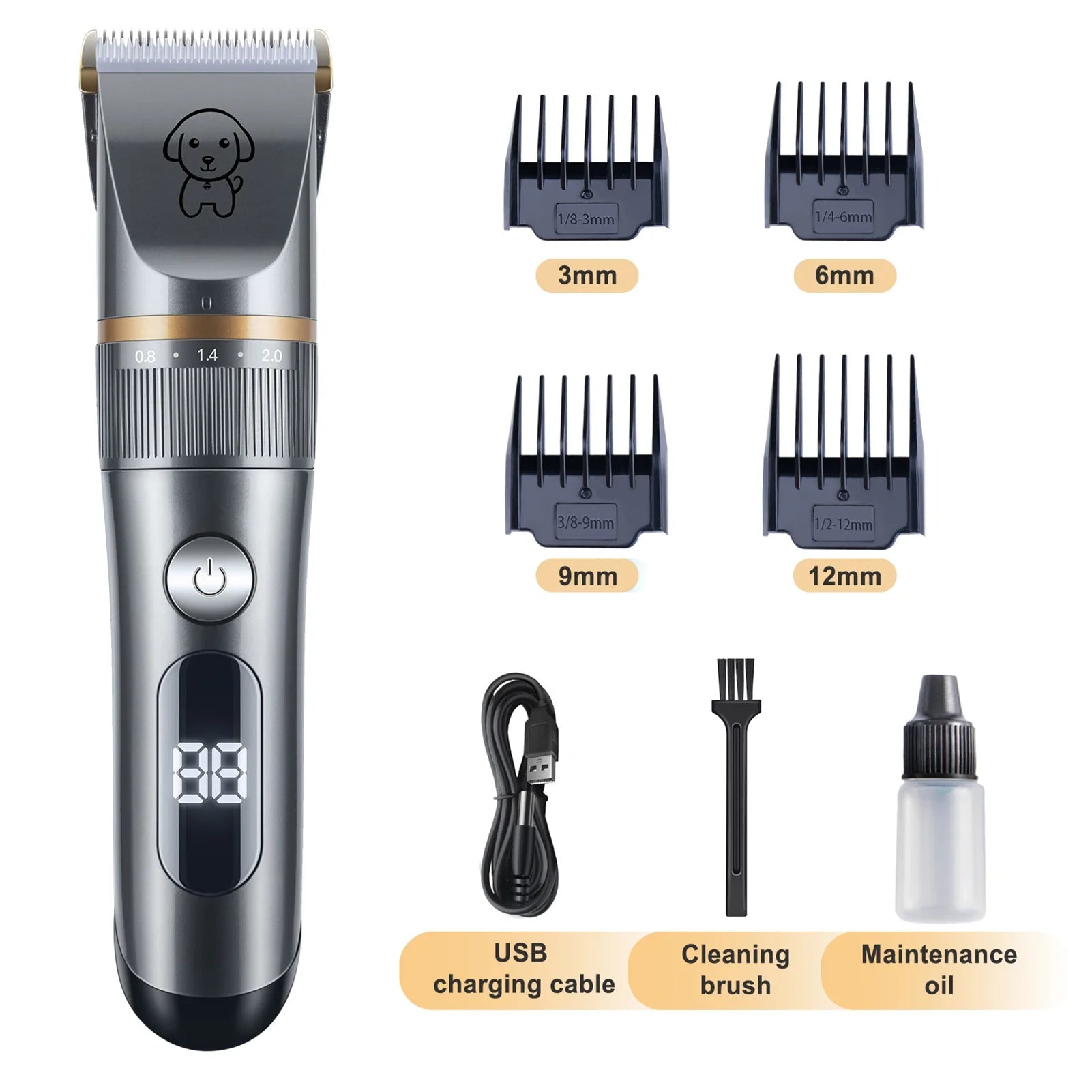 Pet Hair Trimmer Grooming Kit