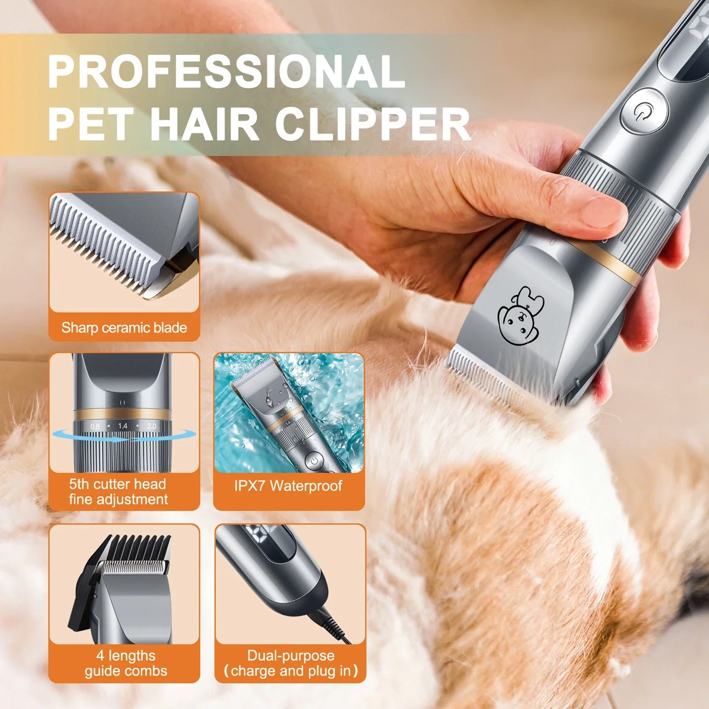 Pet Hair Trimmer Grooming Kit