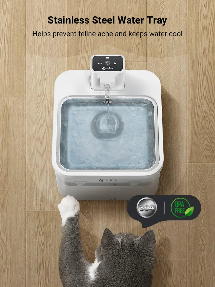 DownyPaws 2.5L Automatic Stainless Steel Cat Water Fountain