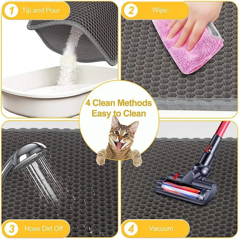 Pet Cat Litter Mat – Waterproof Double Layer