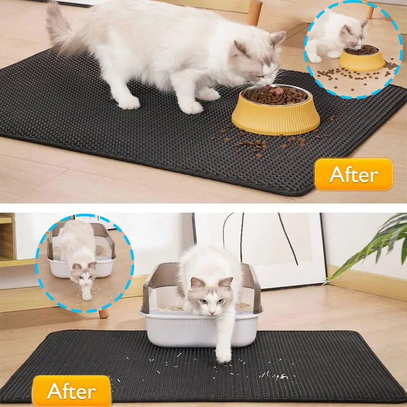 Pet Cat Litter Mat – Waterproof Double Layer
