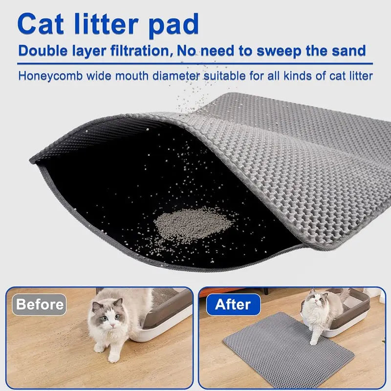 Pet Cat Litter Mat – Waterproof Double Layer