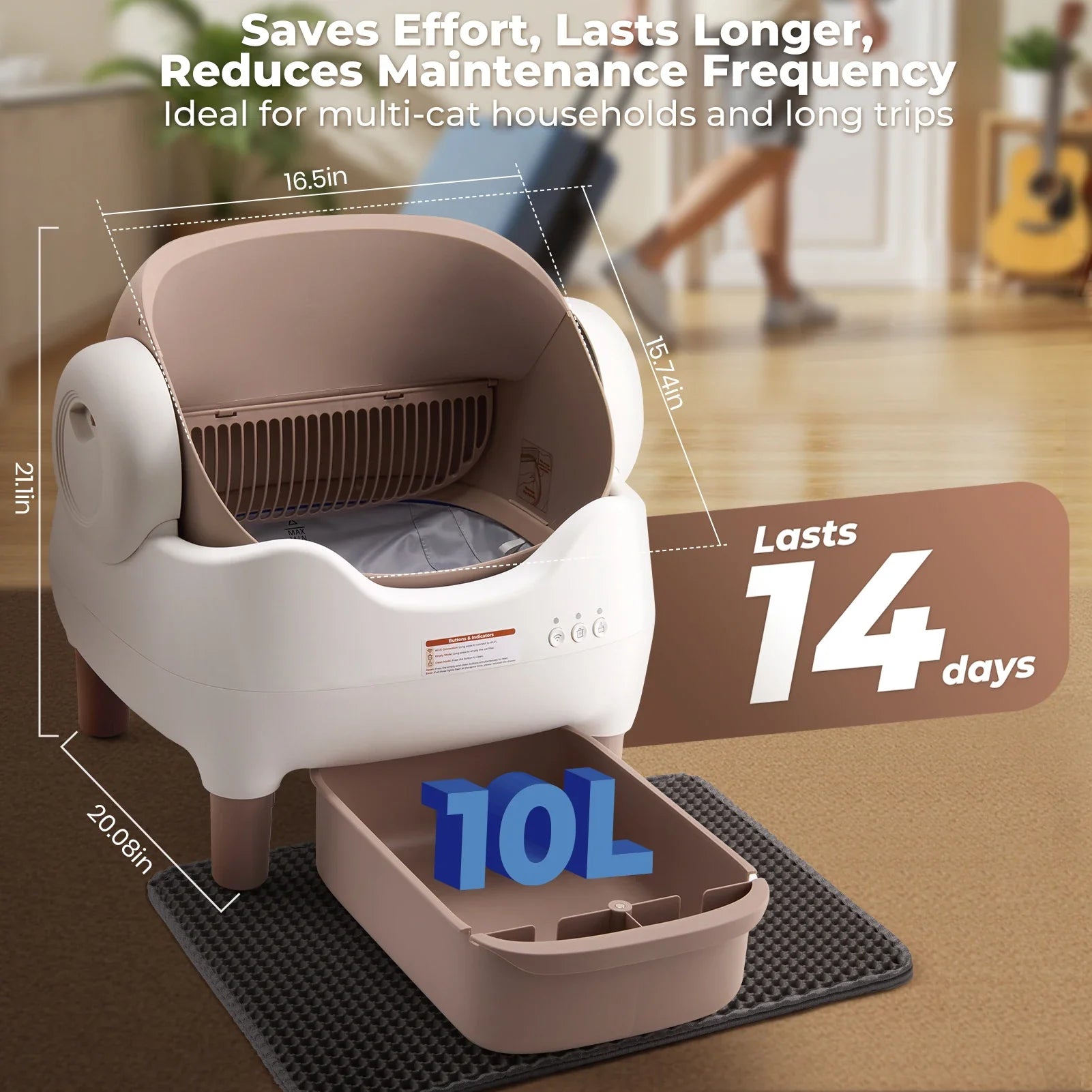 Self-Cleaning Cat Litter Box – Automatic, App-Controlled & Odor-Free