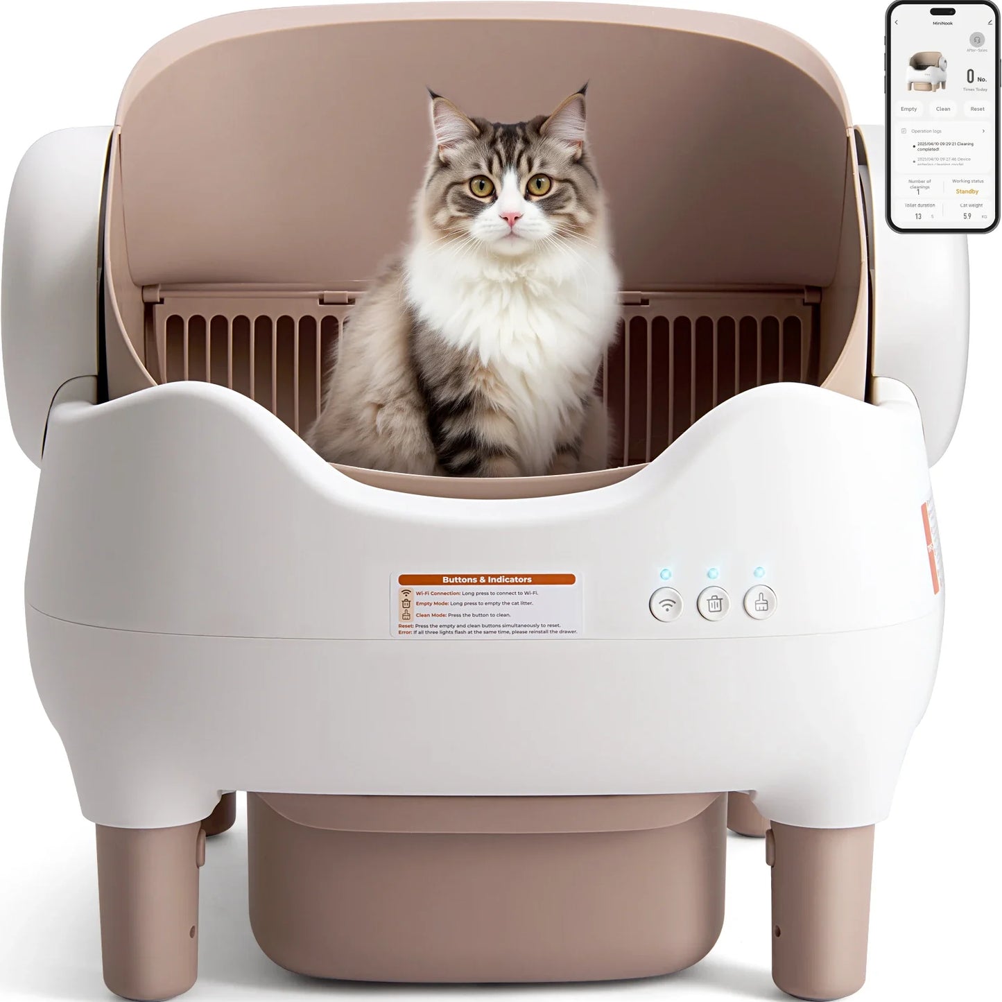 Self-Cleaning Cat Litter Box – Automatic, App-Controlled & Odor-Free