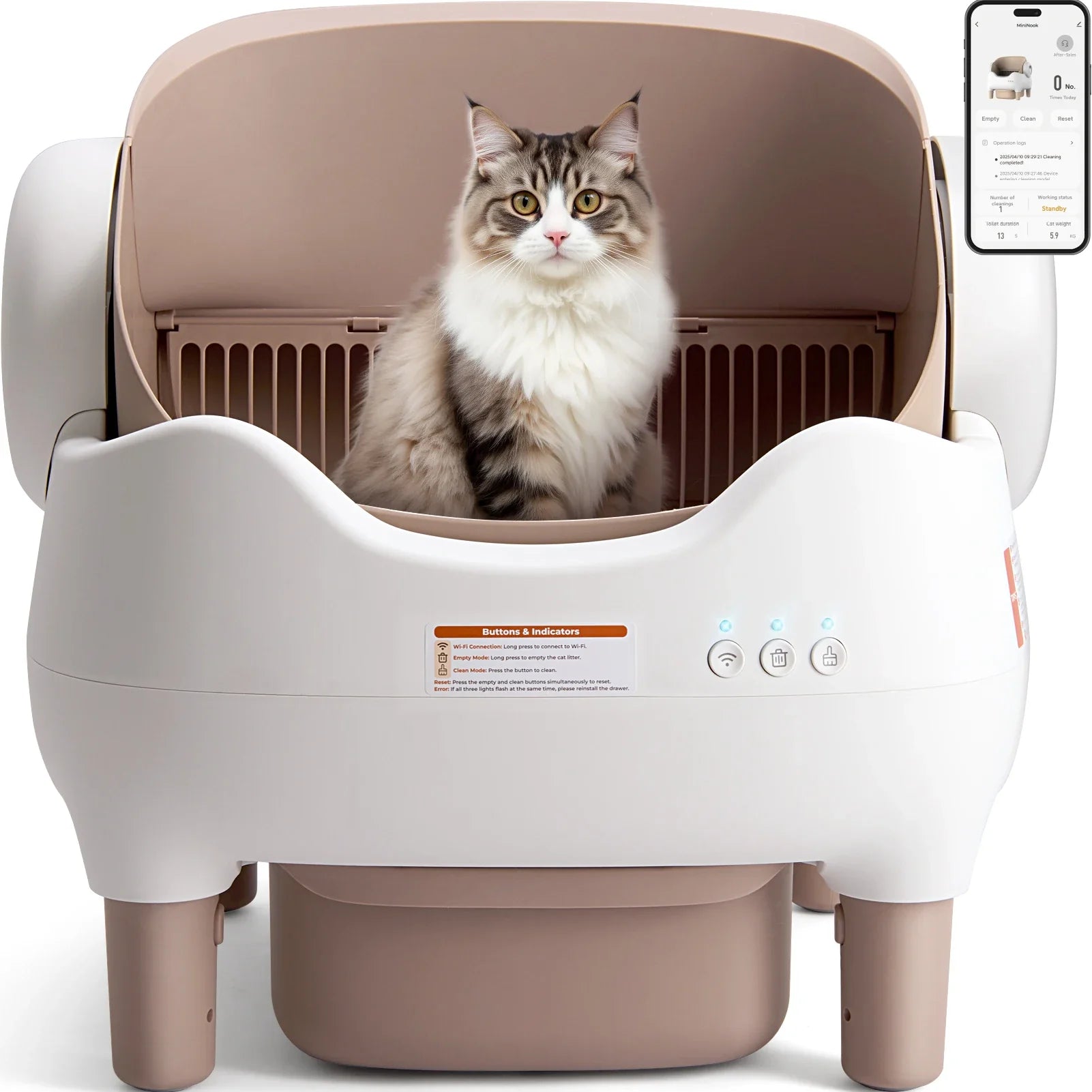 Self-Cleaning Cat Litter Box – Automatic, App-Controlled & Odor-Free