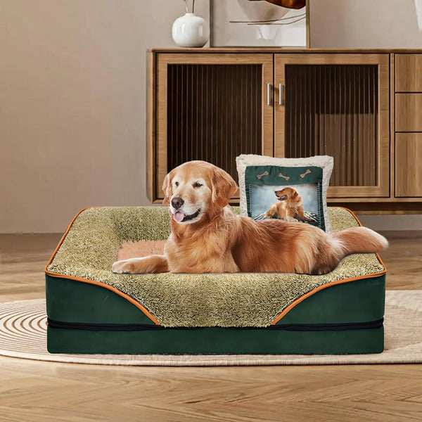 Praizen Memory Foam Dog Sofa – Orthopedic Comfort