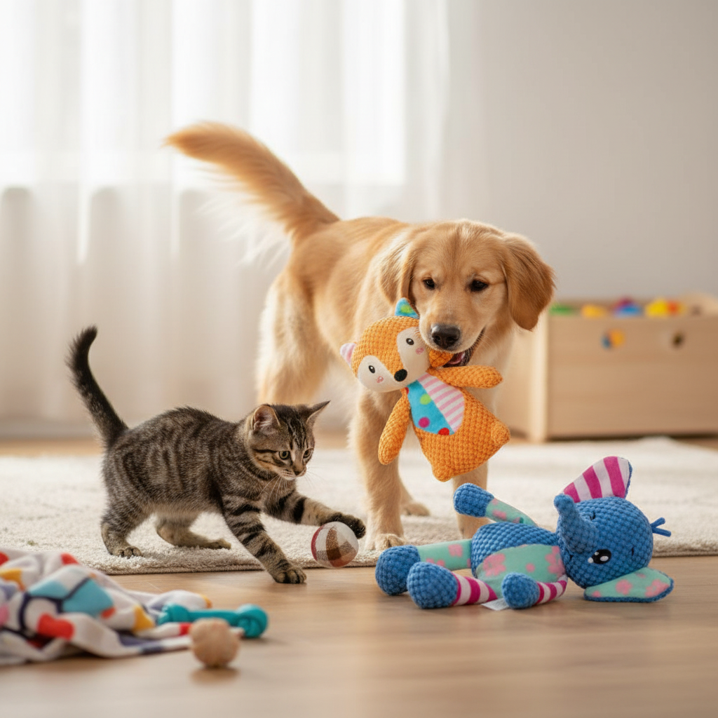 Pet Plush Toy for Cats & Dogs