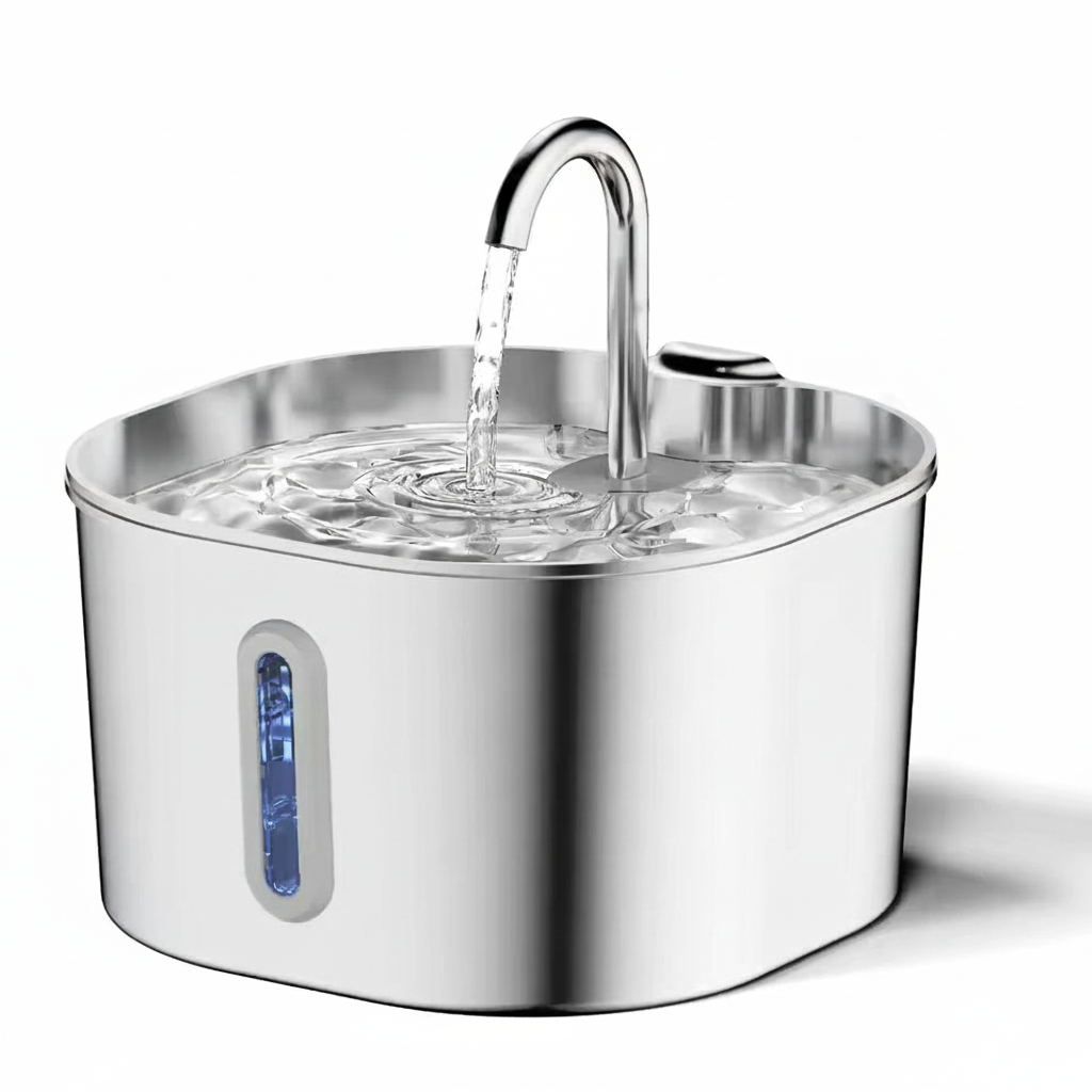 2.2L Automatic Cat Water Fountain — Stainless Steel