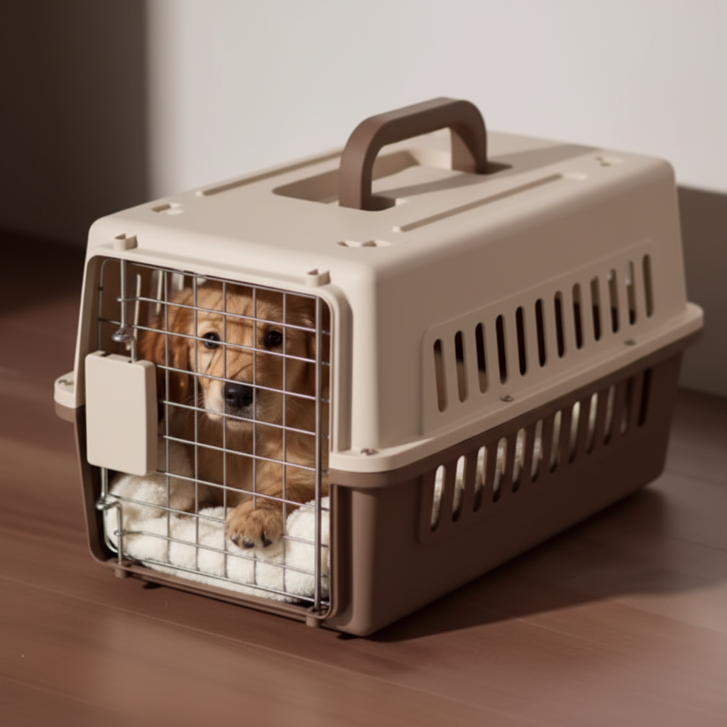 Large Portable Cat Carrier – Breathable Aviation Travel Box for Pets