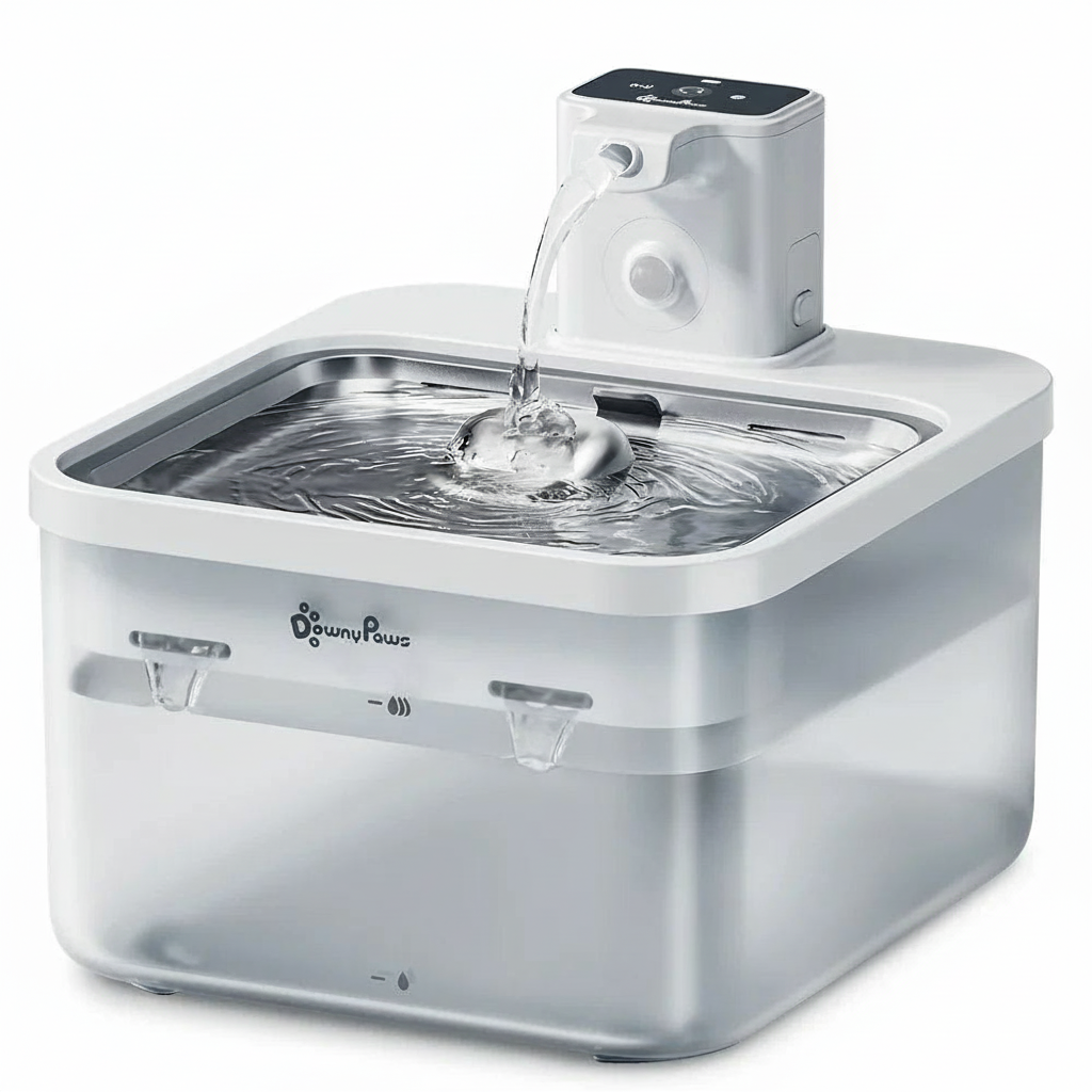 DownyPaws 2.5L Automatic Stainless Steel Cat Water Fountain